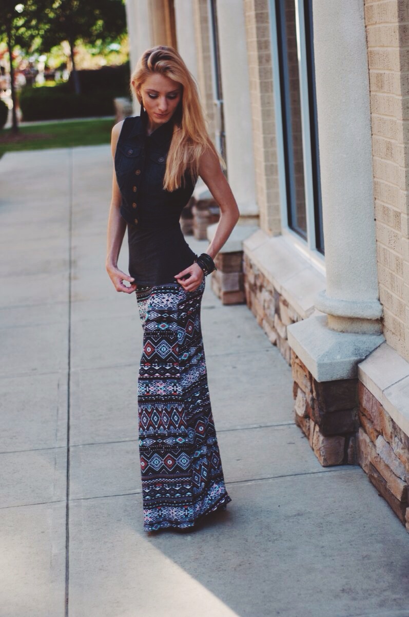 Aztec maxi hotsell skirt outfit