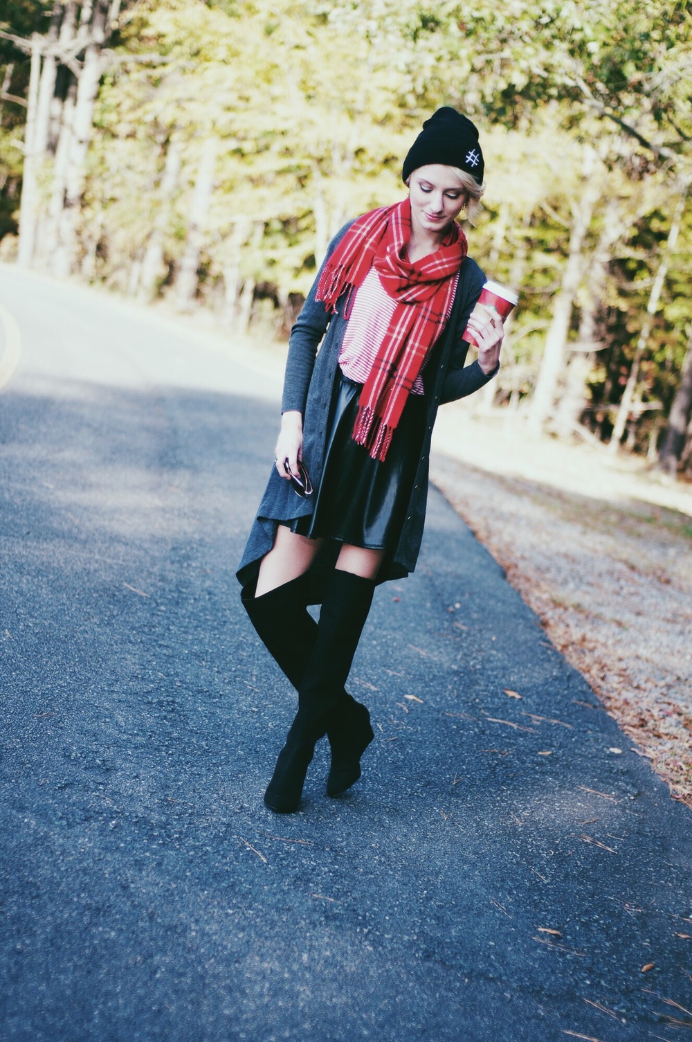 Over The Knee Boots Outfit Inspiration | Fall and winter fashion outfit inspiration by North Carolina fashion and lifestyle blogger Jessica Linn of Linn Style.