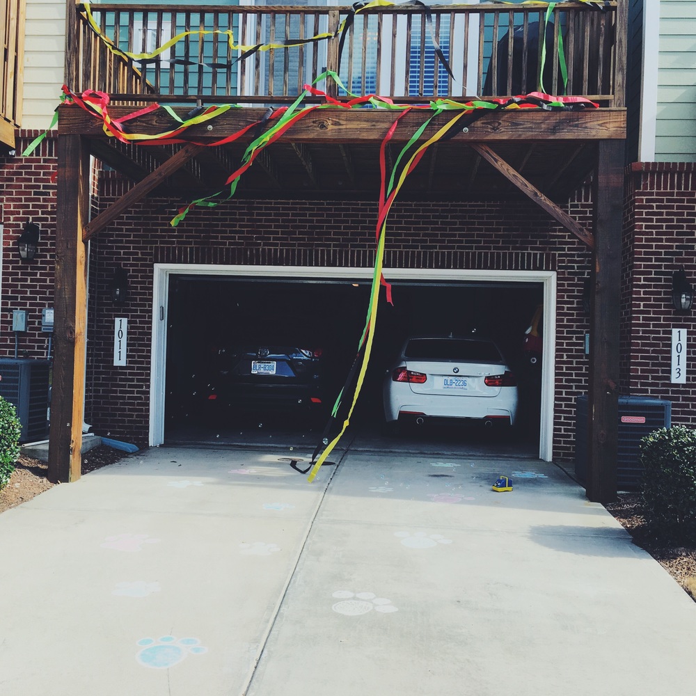 I got weird looks and stares from my neighbors as I layered my porch in streamers.