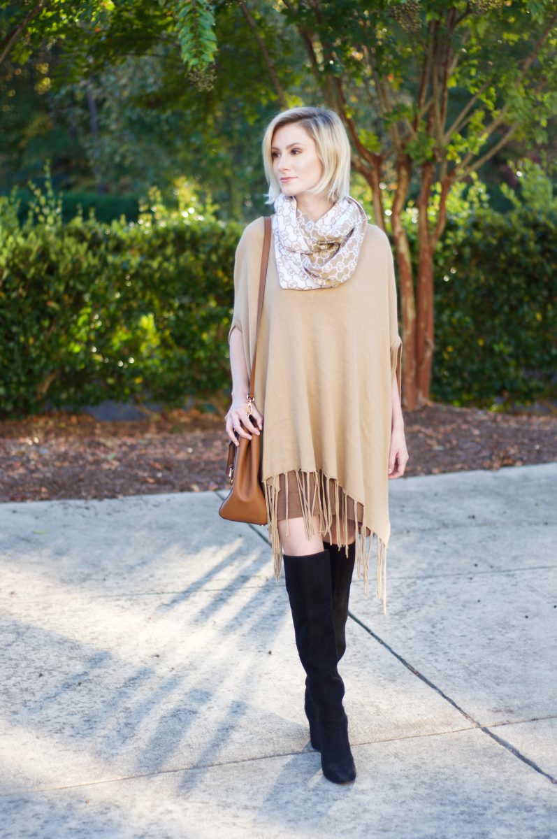 Golden Scarf Outfit of The Day Fashion Post, Perfect for Fall and Winter