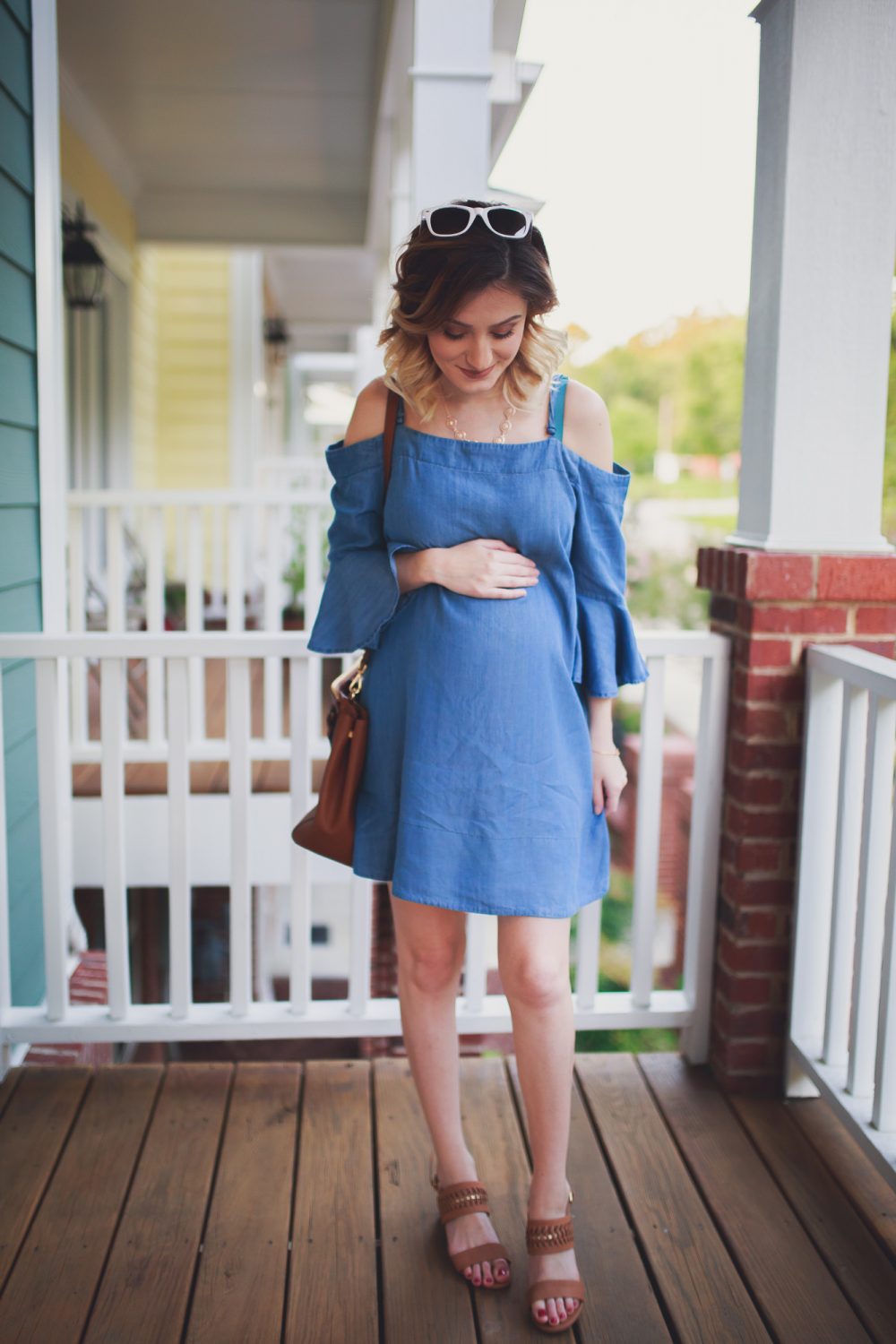 Chambray Bell Sleeves - Fall 2017 Trend Everyday Outfit Inspiration