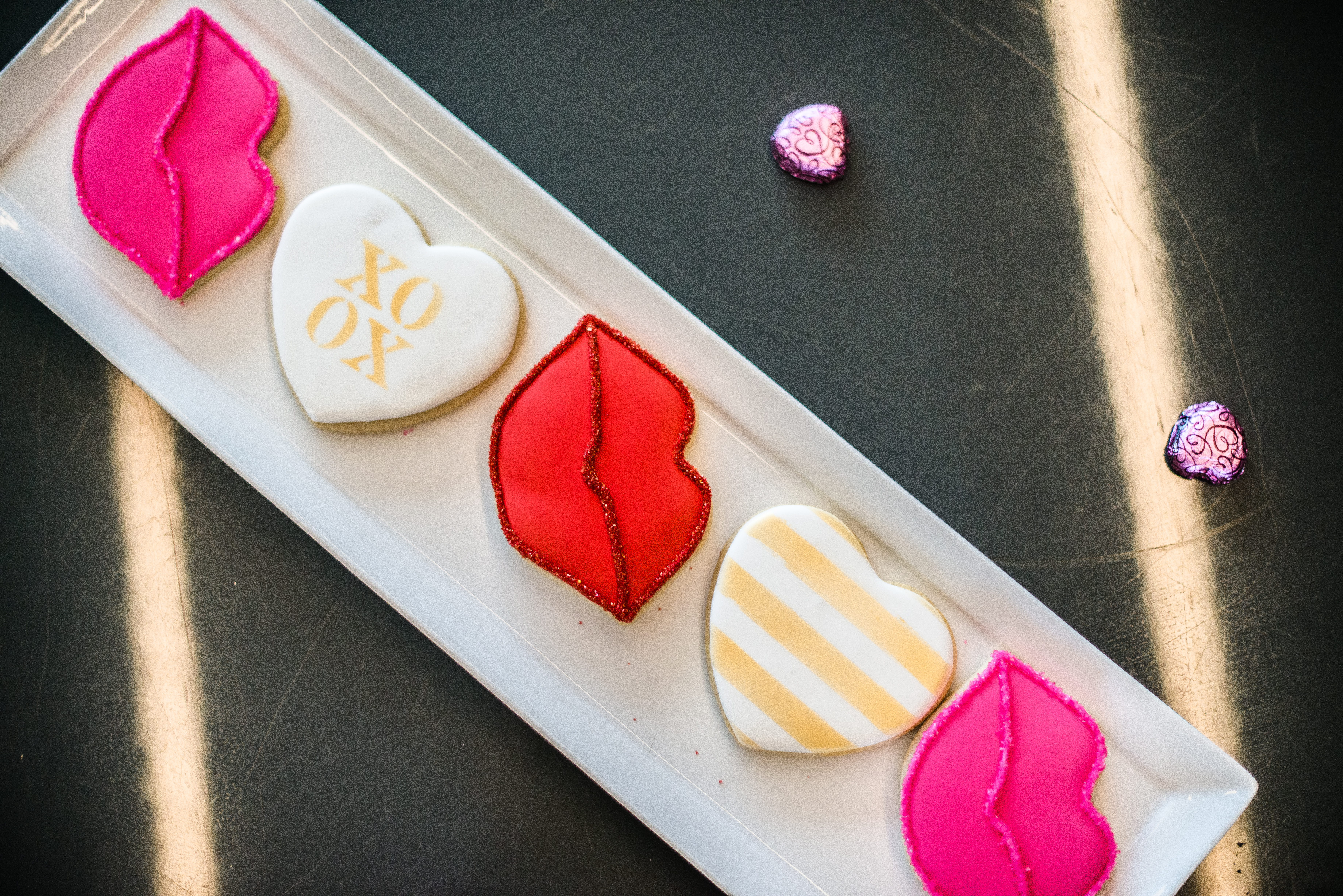 Valentines Day Party at Level7 Roof Top Bar at the AC Hotel | North Carolina fashion and lifestyle bloggers | Cookies from Southern Sugar Bakery