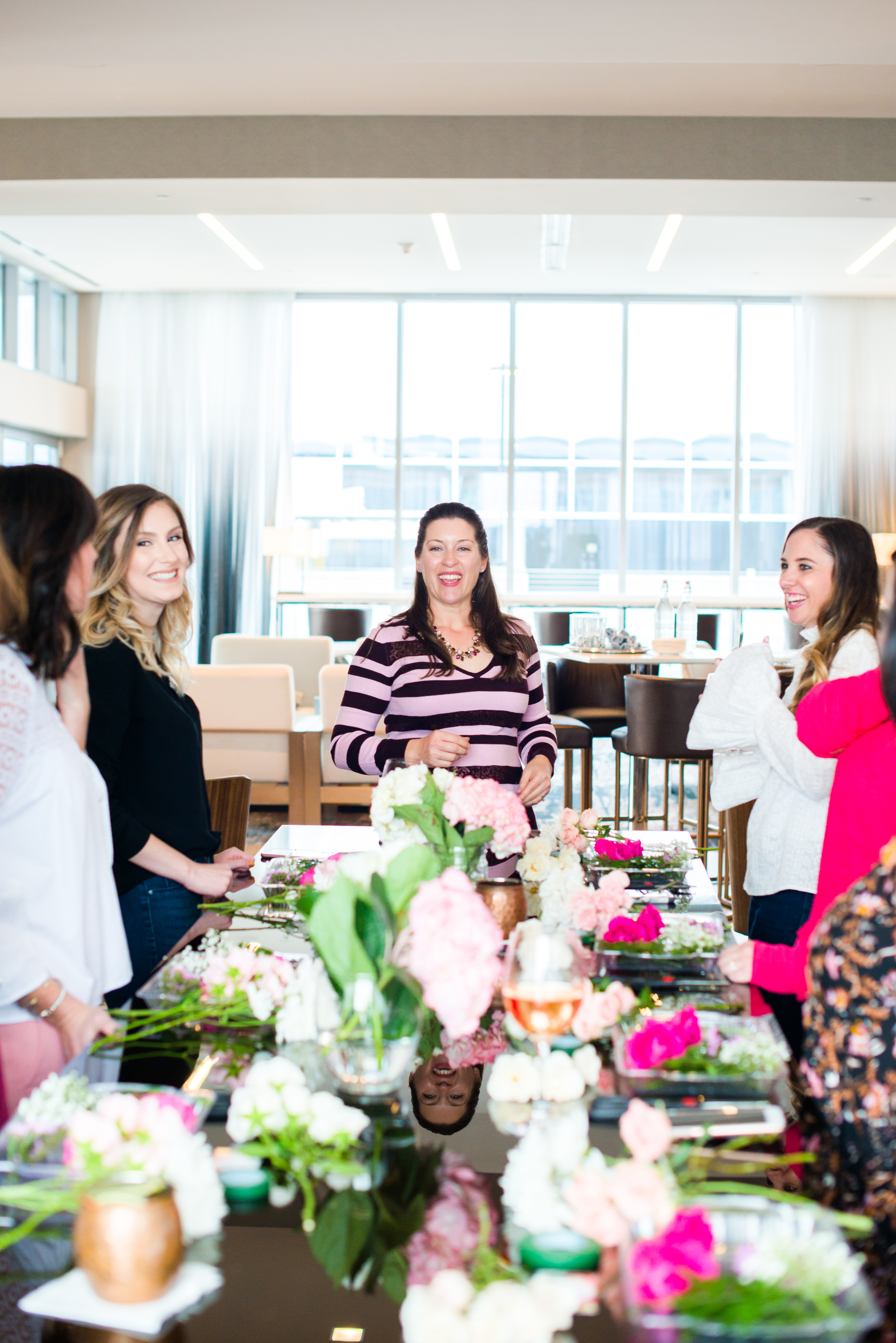 Flower Crowns with Petals on the Go | Valentines Day Party at Level7 Roof Top Bar at the AC Hotel | North Carolina fashion and lifestyle bloggers 