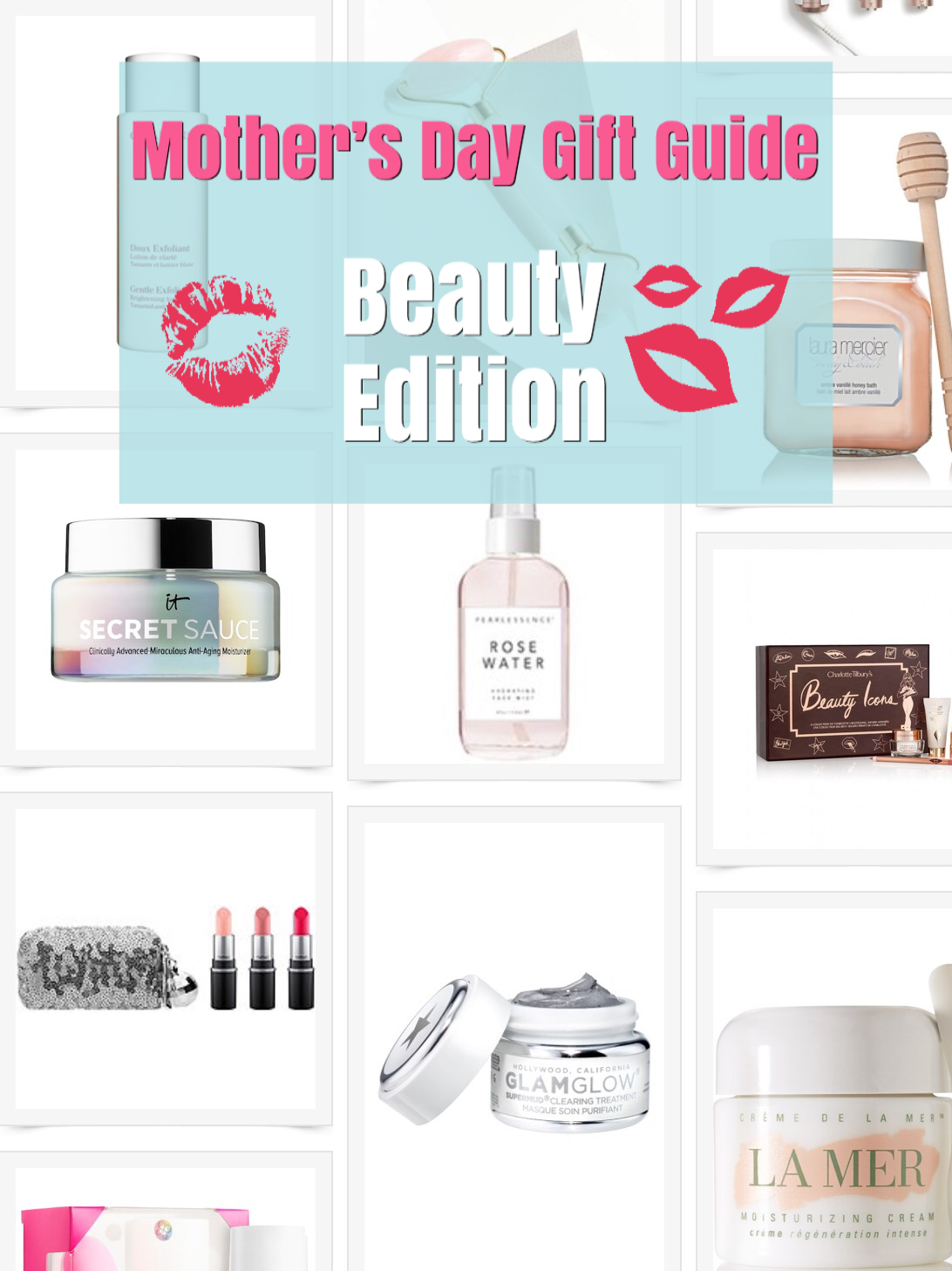 Mother's Day Gift Guide For Beauty Guru Moms and Glam-mas. Makeup and skincare products to make mom feel as beautiful as she already is.