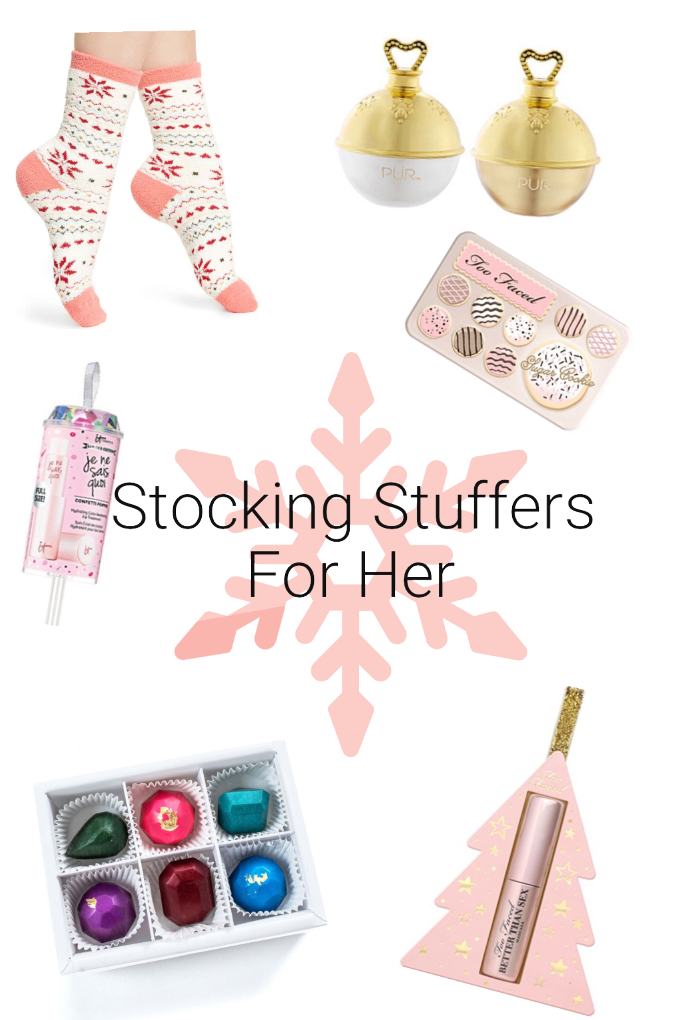 Stocking Stuffer Christmas Gift Ideas For Women | . Stocking Stuffers For All Women. Makeup, Skincare, chocolate, fuzzy socks, you name it!