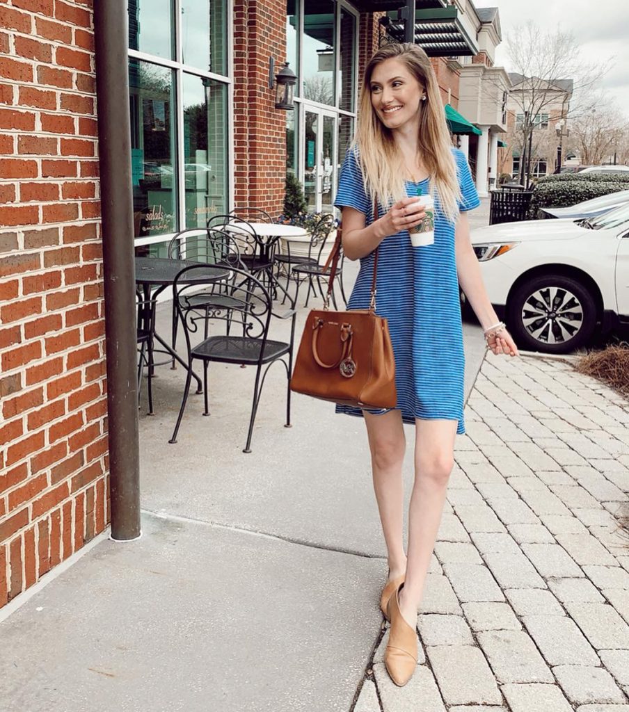 Simple T-Shirt Dress For Spring & Summer Casual outfit ideas by North Carolina fashion and lifestyle blogger Jessica Linn