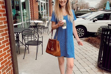 Simple T-Shirt Dress For Spring & Summer Casual outfit ideas by North Carolina fashion and lifestyle blogger Jessica Linn