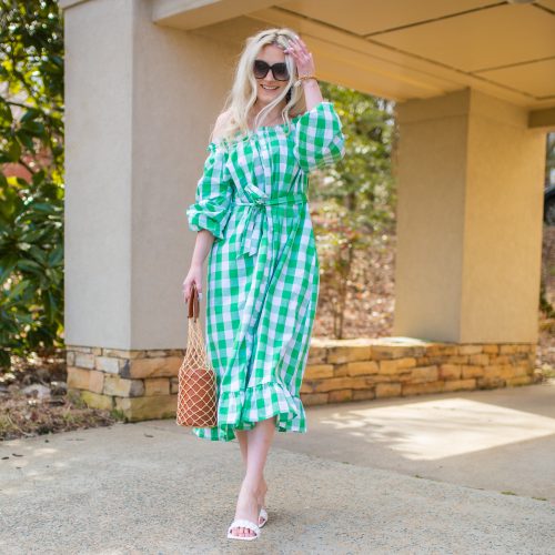 The Perfect Spring Dress | Green Check Dress From Target by Jessica Linn