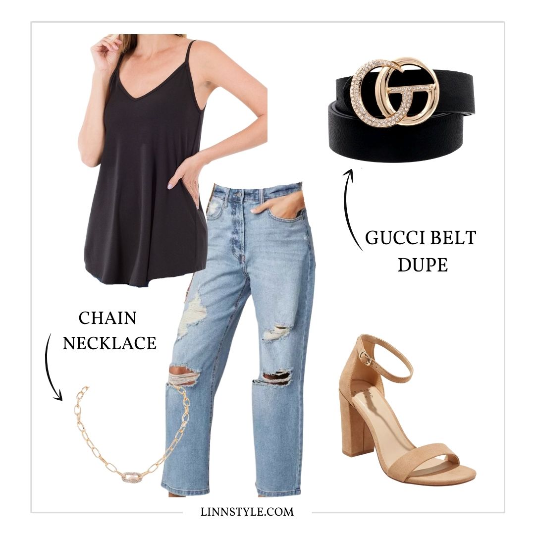 3 Outfit Ideas To Wear With A Simple Black Tank Top - Linn Style
