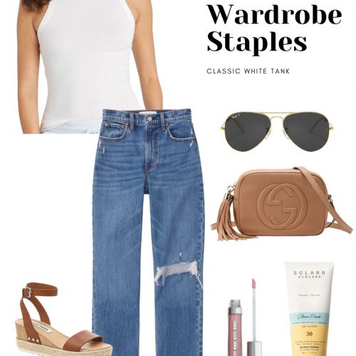 Summer Wardrobe Staples | 10 Outfit Ideas for Summer With Must-Have Wardrobe Staples | Linn Style by Jessica Linn white tank top outfit